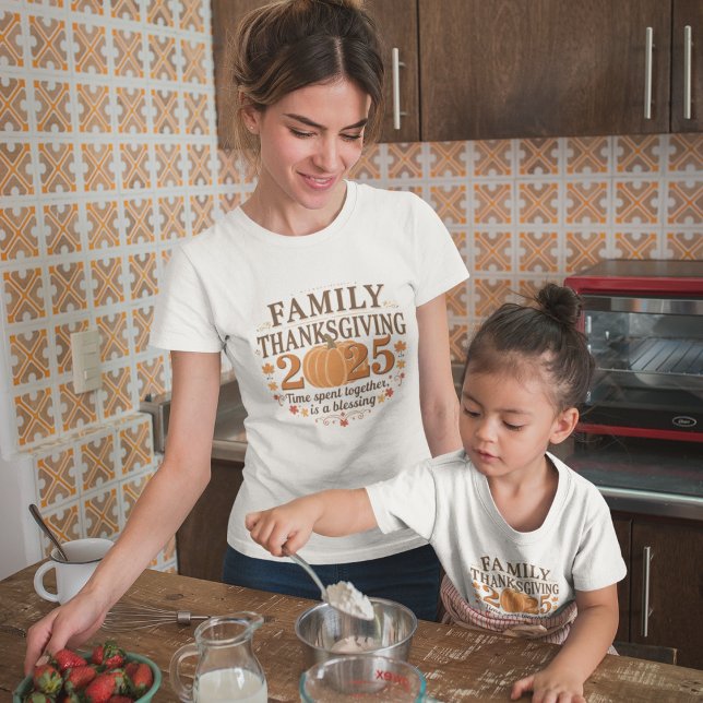 T-shirt En Tri-matière Family Thanksgiving 2025 Blessing Shirt (Family Thanksgiving 2025 Shirt – Cute Holiday Matching Tee)