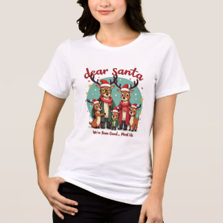 T-shirt En Tri-matière Fantastique Reindeer Famille Chemise de Noël