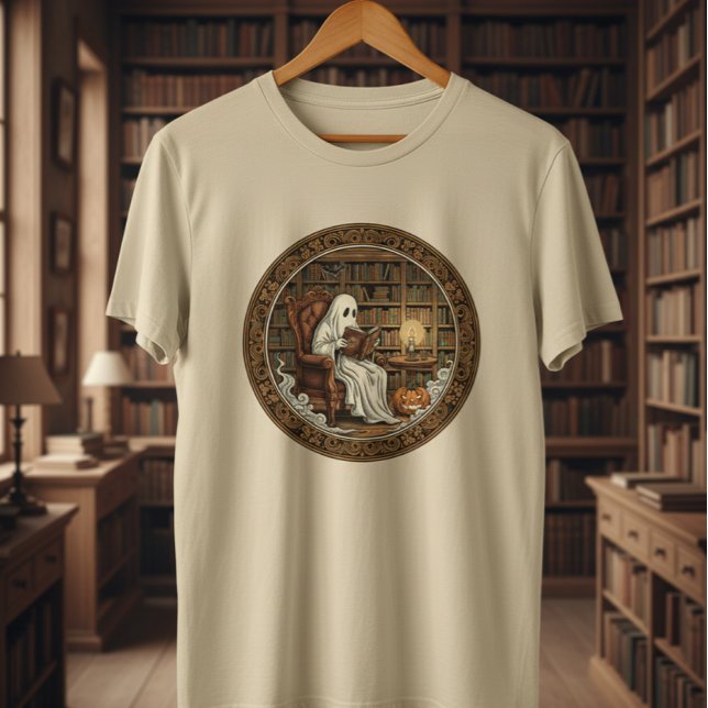 T-shirt En Tri-matière Fantôme dans une bibliothèque (Créateur téléchargé)