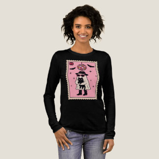 T-shirt En Tri-matière Fantôme Disco Rétro avec Stand Halloween Chat Noir