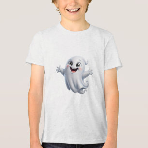 T-shirt En Tri-matière Fantôme Heureux Design Cute Halloween Effrayant