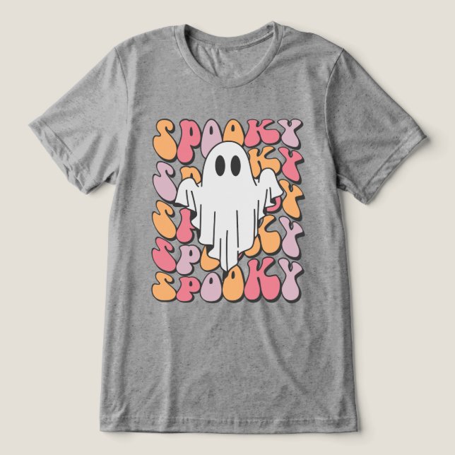 T-shirt En Tri-matière Fantôme rétro éffrayant (Design Recto)