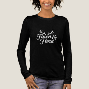 T-shirt En Tri-matière Fawn & Flora Élégant Cerf Ramure Manches Longues T