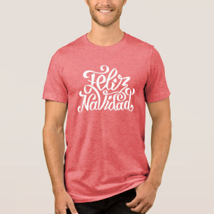 T-shirt En Tri-matière Feliz Navidad Typographie   Vacances