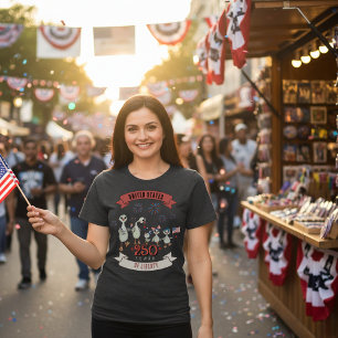 T-shirt En Tri-matière Féminin Patriotique États-Unis 250 Ans de Liberté