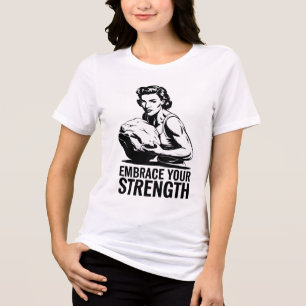 T-shirt En Tri-matière Feminine Power" - Retro-Inspired Tee