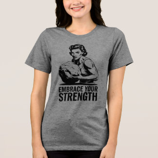 T-shirt En Tri-matière Feminine Power" - Retro-Inspired Tee