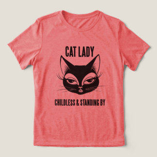 T-shirt En Tri-matière Femme au chat : Sans enfants et debout