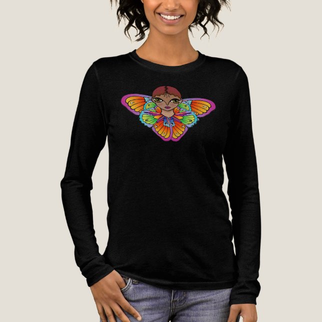 T-shirt En Tri-matière Femme Aux Ailes Papillon (Recto)