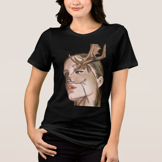 T-shirt En Tri-matière Femme Cerf (Recto)