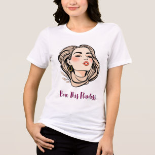 T-shirt En Tri-matière Femme chic avec look glamour doux