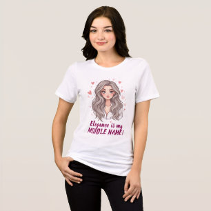 T-shirt En Tri-matière Femme élégante aux cheveux gonflants
