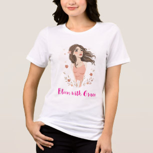 T-shirt En Tri-matière Femme florale rêveuse