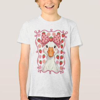 T-shirt En Tri-matière Femme Oie Fraise Été Nœud