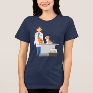 T-shirt En Tri-matière Femme vétérinaire Clinique vétérinaire Animal de c