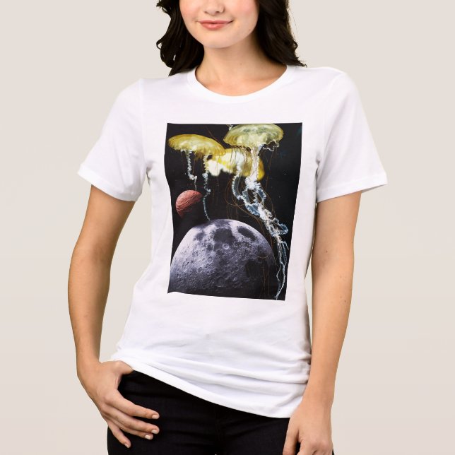 T-shirt En Tri-matière Femmes de méduses spatiales (Recto)
