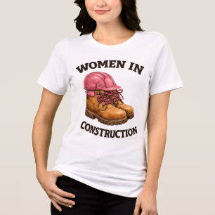 T-shirt En Tri-matière Femmes en bottes de travail de construction et cas