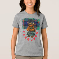 Ferguson vache écossaise sur cornemuse t shirt