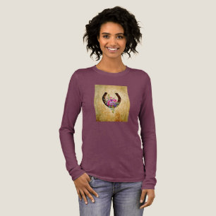 T-shirt En Tri-matière Fers à Cheval Rustique Floral Aquarelle Bonne Chan
