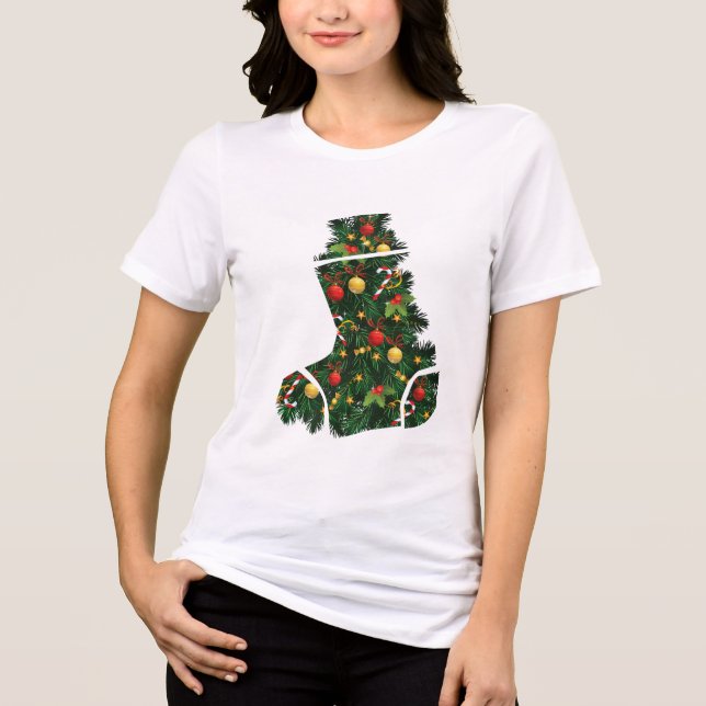 T-shirt En Tri-matière Festive Evergreen Char (Recto)