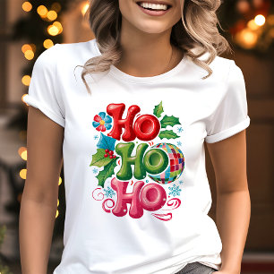 T-shirt En Tri-matière Festive Ho Ho Ho Disco Noël