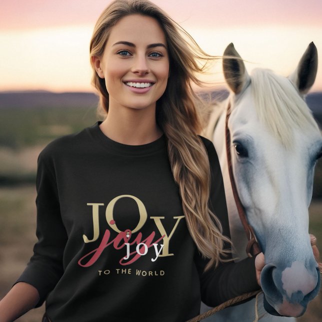 T-shirt En Tri-matière Festive Noël Joy à la typographie mondiale (Créateur téléchargé)