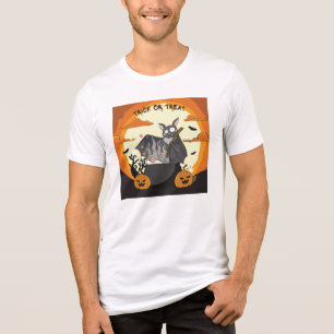 T-shirt En Tri-matière Fête Chauve-souris Halloween Mignonne et Effrayant