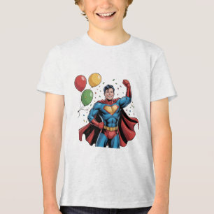 T-shirt En Tri-matière Fête d'anniversaire de super-héros garçons