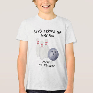 T-shirt En Tri-matière Fête d'anniversaire pour enfants de bowling
