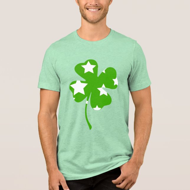 T-shirt En Tri-matière Fête de la St. Patrick Shamrock Starry (Recto)
