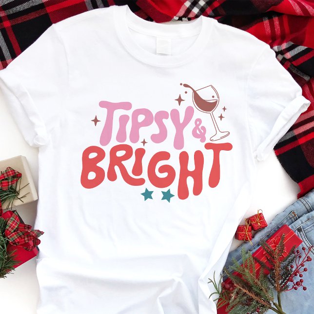 T-shirt En Tri-matière Fête de Noël Tipsy et brillant (Créateur téléchargé)