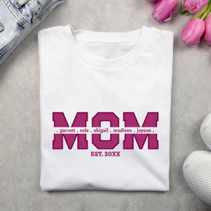 T-shirt En Tri-matière Fête des mères Maman avec des noms d'enfants