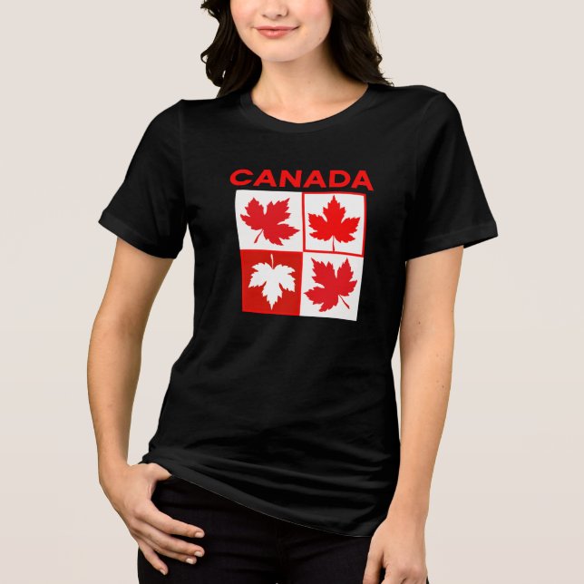 T-shirt En Tri-matière Feuilles canadiens (Recto)