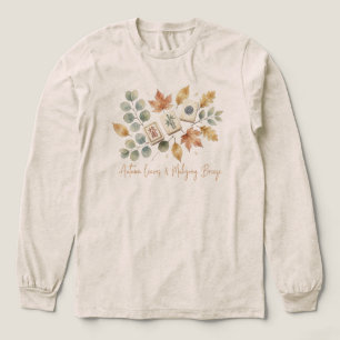 T-shirt En Tri-matière Feuilles d'automne et Mahjong Breeze Vintage
