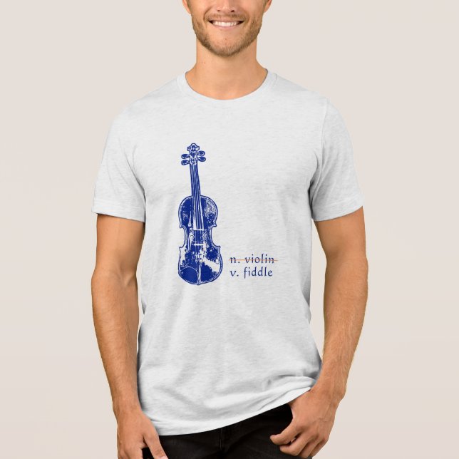 T-shirt En Tri-matière Fiddle Not Violin Bluegrass Country Music Gift (Recto)