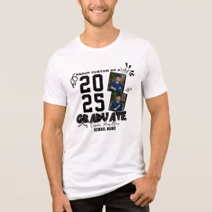 T-shirt En Tri-matière Fier noir et blanc Famille Diplôme personnalisé