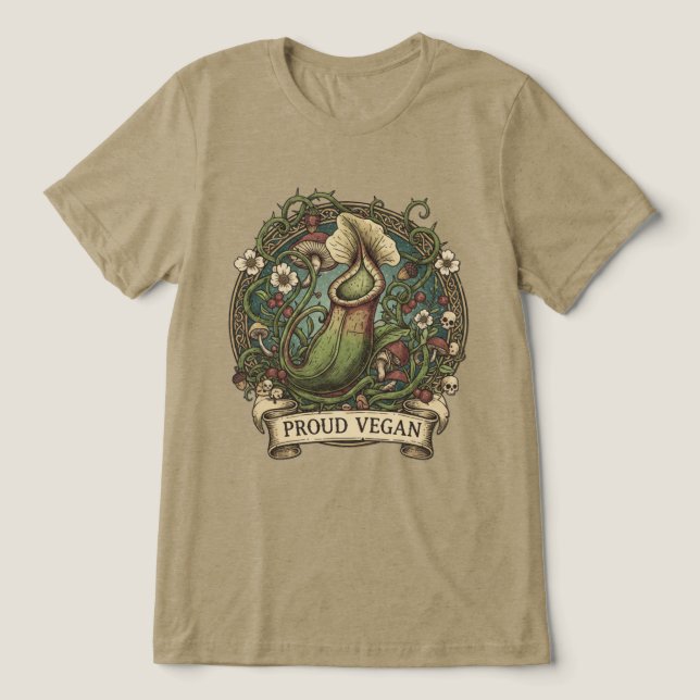 T-shirt En Tri-matière Fier vegan drôle (Design Recto)