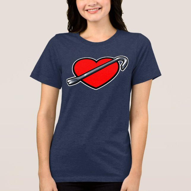 T-shirt En Tri-matière Fierce Heartbreaker Anime Hearts Crowbar Design (Recto)