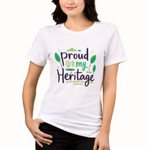 Fière de mon patrimoine Feuille tribale verte