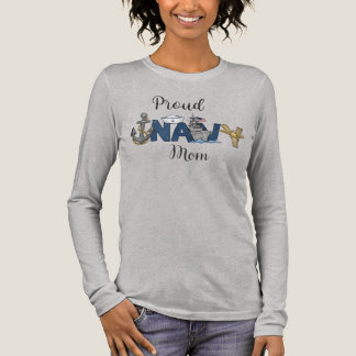 T-shirt En Tri-matière Fière maman de la marine pour la fête des mères