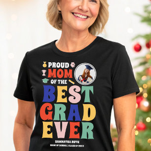 T-shirt En Tri-matière Fière maman de la meilleure Grad jamais photo