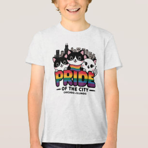 T-shirt En Tri-matière Fierté de Chicago City Illinois USA Rainbow Flag