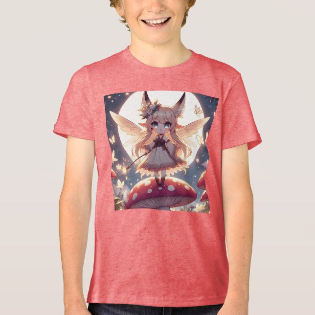 T-shirt En Tri-matière Fille Anime Pixie Hippie Lune Fée (Recto)
