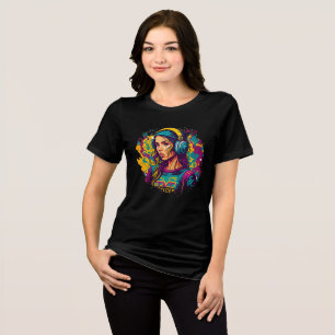 T-shirt En Tri-matière Fille de la vague sonore urbaine – Tee rétro graff