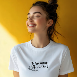 T-shirt En Tri-matière Fille de vélo rétro Ironie noir