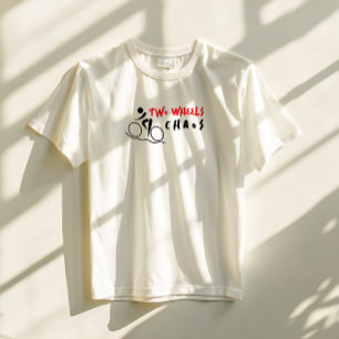 T-shirt En Tri-matière Fille de vélo rétro Ironie noir rouge