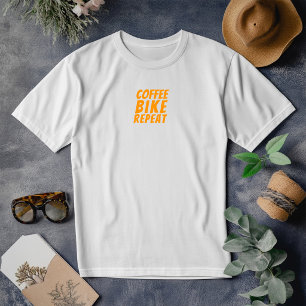 T-shirt En Tri-matière Fille de vélo rétro Ironie orange