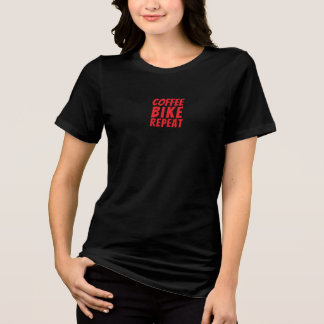 T-shirt En Tri-matière Fille de vélo rétro Ironie rouge