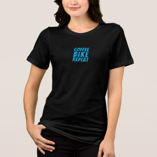 T-shirt En Tri-matière Fille de vélo rétro Ironie turquoise