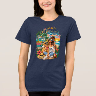 T-shirt En Tri-matière Fille d'été avec un chien mignon – Soleil & bonnes